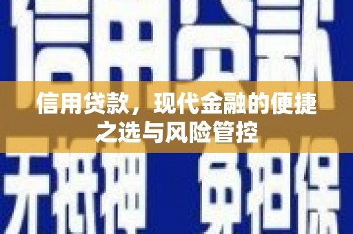 正蓝旗信用贷款，现代金融的便捷之选与风险管控