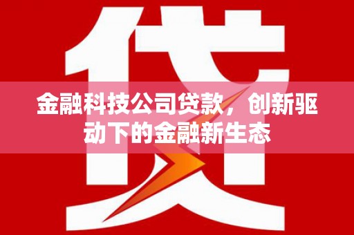 正蓝旗金融科技公司贷款，创新驱动下的金融新生态