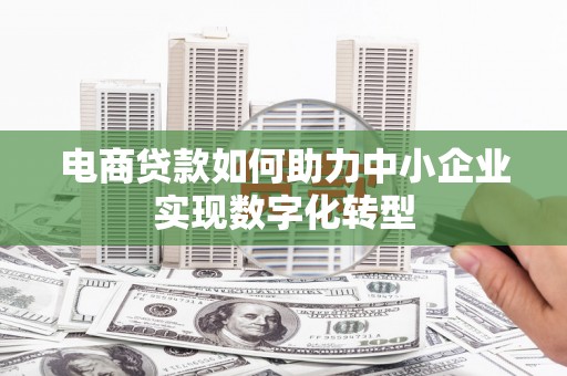 正蓝旗电商贷款如何助力中小企业实现数字化转型