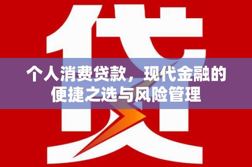正蓝旗个人消费贷款，现代金融的便捷之选与风险管理