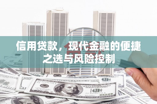 正蓝旗信用贷款，现代金融的便捷之选与风险控制