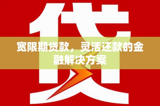 正蓝旗宽限期贷款，灵活还款的金融解决方案
