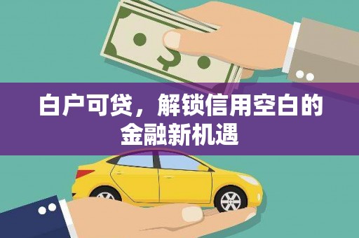 正蓝旗白户可贷，解锁信用空白的金融新机遇