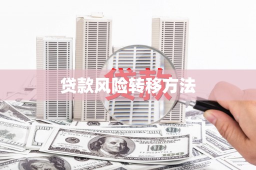 正蓝旗贷款风险转移方法