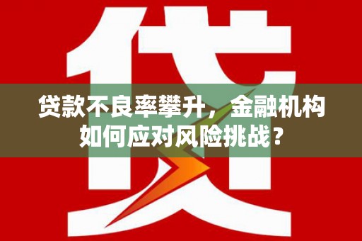 正蓝旗贷款不良率攀升，金融机构如何应对风险挑战？