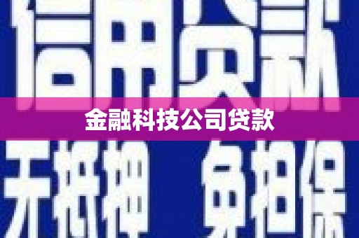 正蓝旗金融科技公司贷款