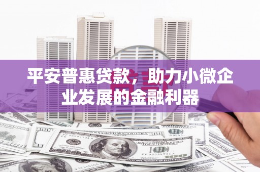正蓝旗平安普惠贷款，助力小微企业发展的金融利器