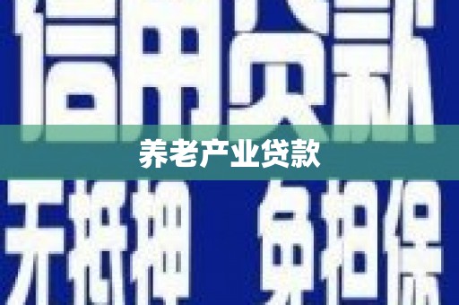 正蓝旗养老产业贷款