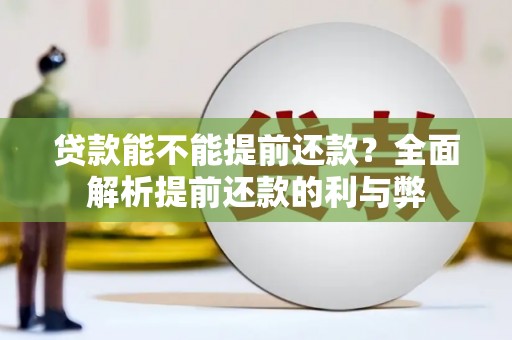 正蓝旗贷款能不能提前还款？全面解析提前还款的利与弊