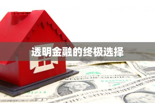 正蓝旗透明金融的终极选择